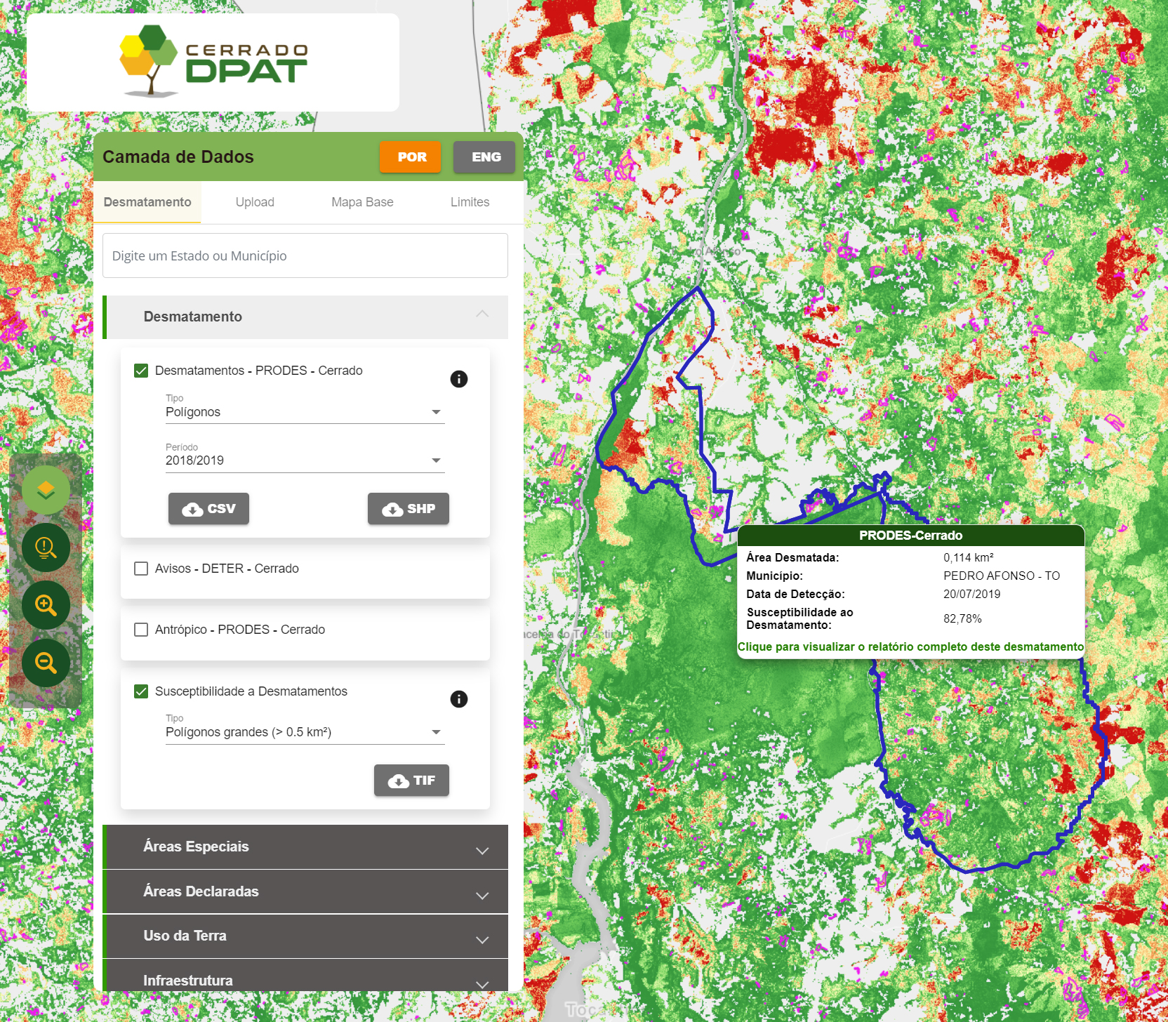 Exemplo de submissão (Área Prioritária para Conservação da Biodiversidade