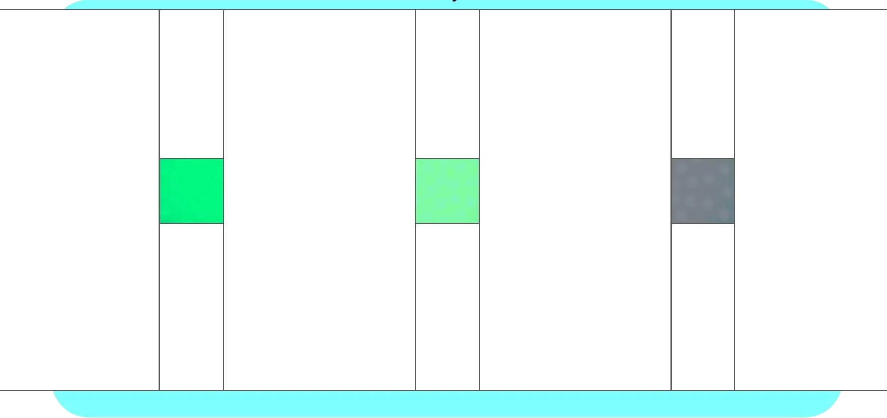 The traffic light lights isolated from their housing, showing the green shades are more similar than they first appeared